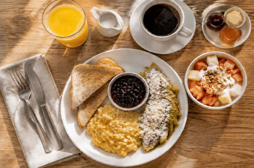 Executive Breakfast at Maíz & Olivo restaurant in Roma Norte, Mexico City
